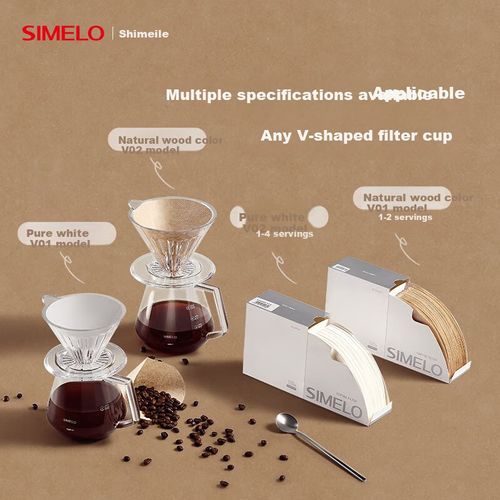 Filtros de papel para café SIMELO 02 50 piezas Blanco