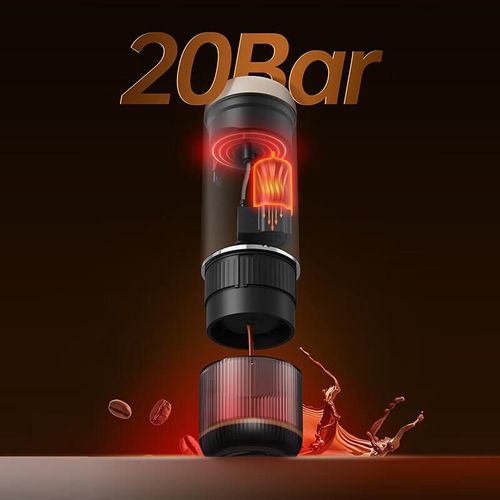 Cafetera Espresso Circle Joy Portátil Semiautomática 20 Bar Negra