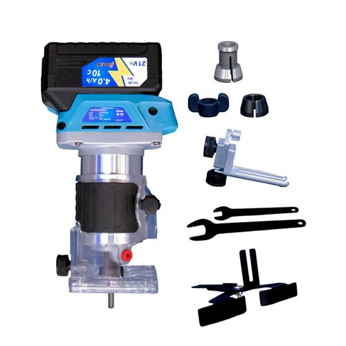 Router Compacto Inalámbrico Silverline 21V Color Azul