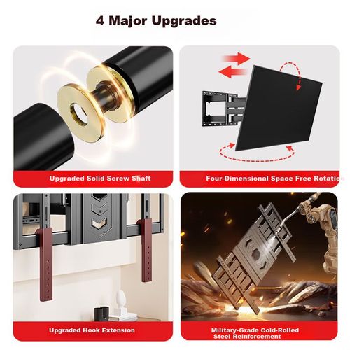 Soporte para TV Behind the Scenes Hero 02 retráctil giratorio acero 75-120 pulgadas