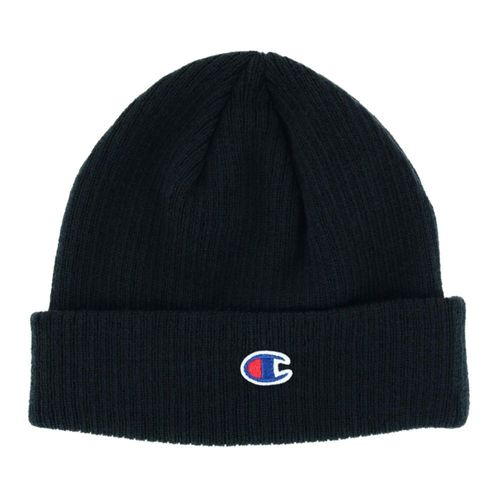 Gorro de Invierno Negro Champion con Puño Acanalado