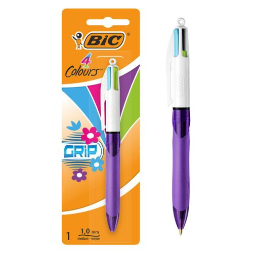 Bolígrafo BIC 4 colores Grip Fashion 1 paquete 8922912