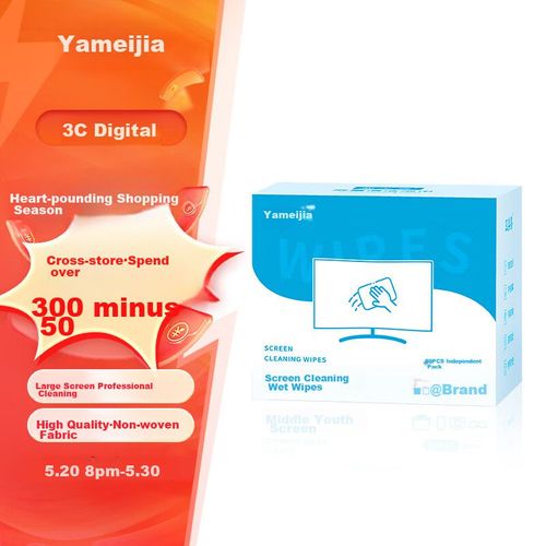 Toallitas limpiadoras Yameijia para pantallas grandes 50 piezas