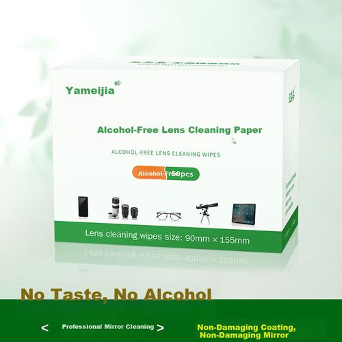 Toallitas limpiadoras Yameijia para gafas y lentes de cámara sin alcohol 50 piezas