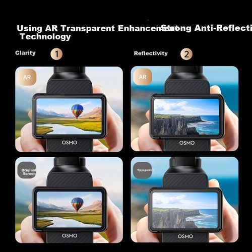 Protector de pantalla Llano AR para DJI Pocket 3 y Osmo Pocket 3 vidrio templado antirreflejante