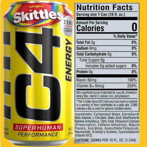 C4 Drink CRB 16Oz 12Pack Hawaiian Punch