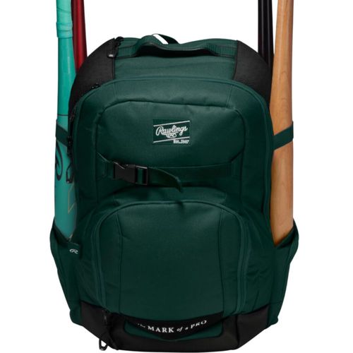 Mochila Rawlings THE JOURNEY para Béisbol y Softbol Verde Oscuro