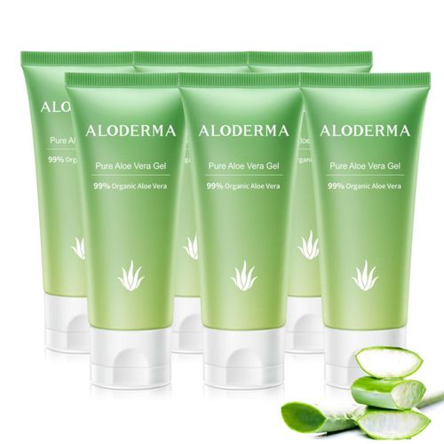 Gel de aloe vera Aloderma 99% orgánico 45 ml (1.5 oz) x 6 tamaño de viaje