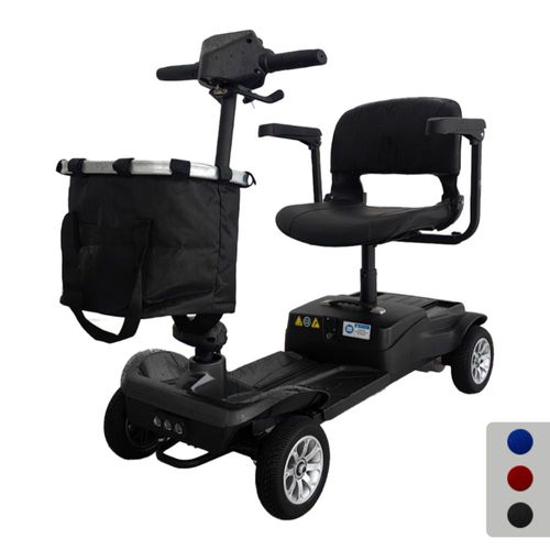 Scooter Eléctrico De Movilidad Infinity Plegable Con Soporte De Hasta 150kg Color Negro