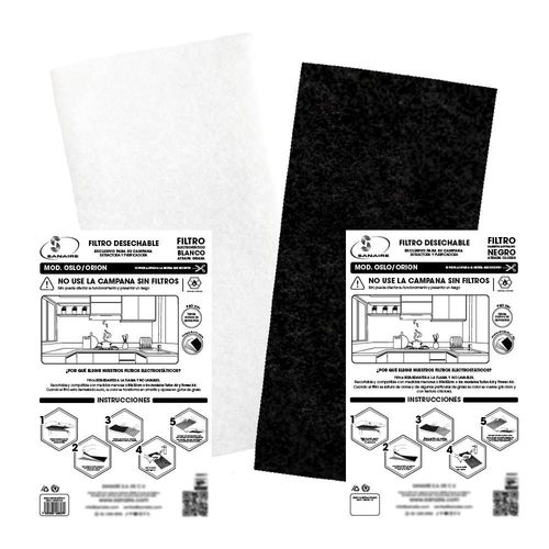 Filtro Orion/Oslo Combo (Atrapa-Grasa+Atrapa-Olores)