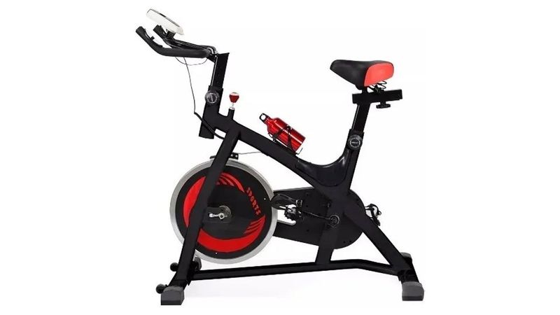 Bicicleta Fija Centurfit Negro Spinning Profesional 10 KG Fitness Cardio  Gym