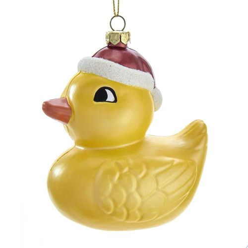 Adorno Navideño Kurt Adler Pato Amarillo 11 cm