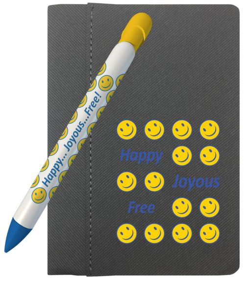 Set de regalo Greeting Pen Happy Joyous Free Recovery con cuaderno