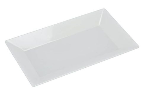 Plato Yanco Rome rectangular blanco de 14 cm 12 unidades melamina