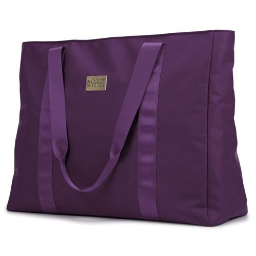 Bolsa de viaje Weekender Badgley Mischka de nailon color morado