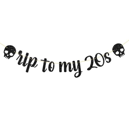 Banner decorativo de cumpleaños Halodete RIP to My 20s Happy 30th