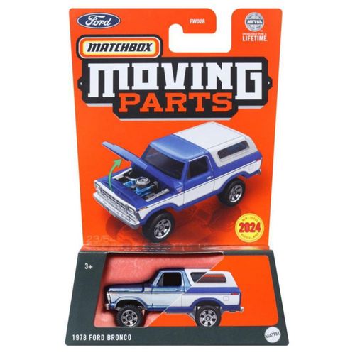 Vehículo de juguete Matchbox 1978 Ford Bronco FWD28 camioneta azul/blanca