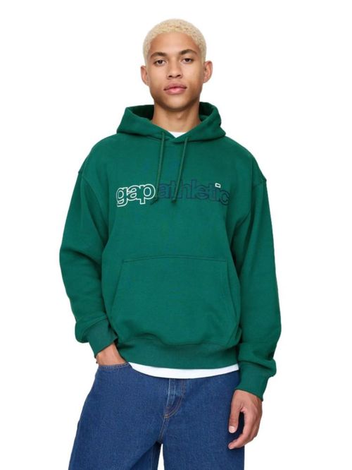 Sudadera con capucha y logotipo de GAP para hombre color verde balsámico talla L