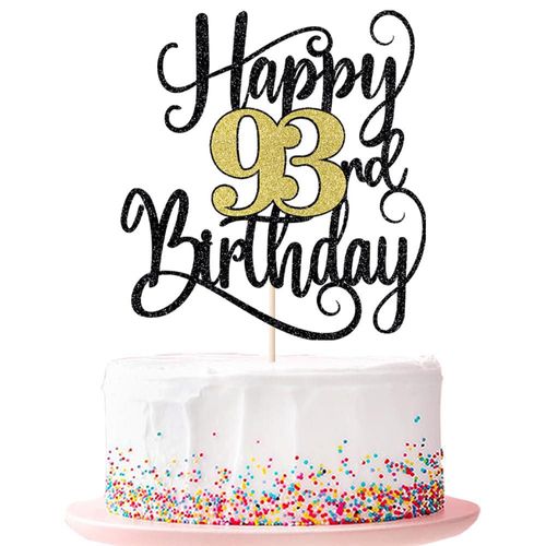 Decoración de tarta Ruscalin para fiesta de cumpleaños número 93 de Ruscalin