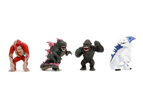 Pack de 4 figuras fundidas a presión Godzilla x Kong 2.5 Metalfigs Jada Toys