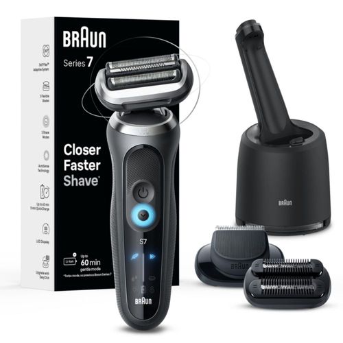 Afeitadora eléctrica Braun Series 7 7185 cc para hombre húmedo y seco