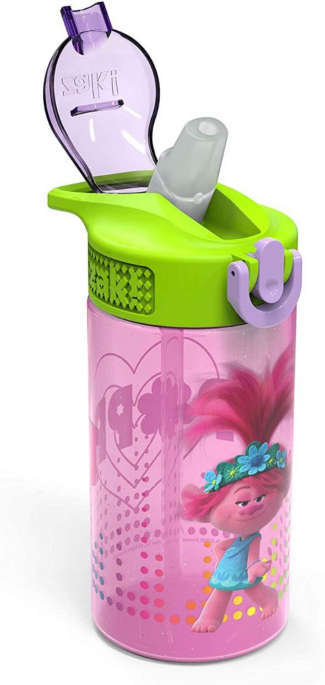 Botella de agua Zak Designs Trolls 2 de plástico para niños