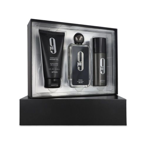 Set Afnan 9pm for Men 3pzs 100ml Eau de Parfum/ Shower Gel 150ml/ Desodorante 150ml