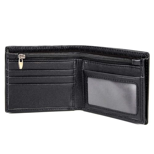 Billetera Polare de piel de napa italiana con bloqueo RFID plegable para hombre