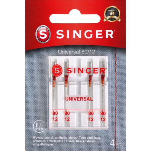 Aguja para máquina de coser SINGER Regular Point 5 unidades