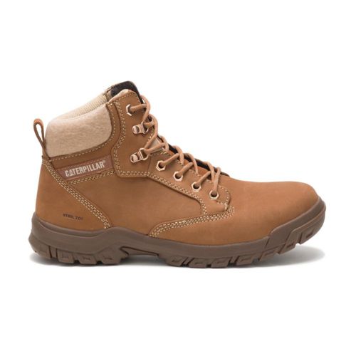 Bota de construcción CAT Tess para mujer en color chocolate talla 10US