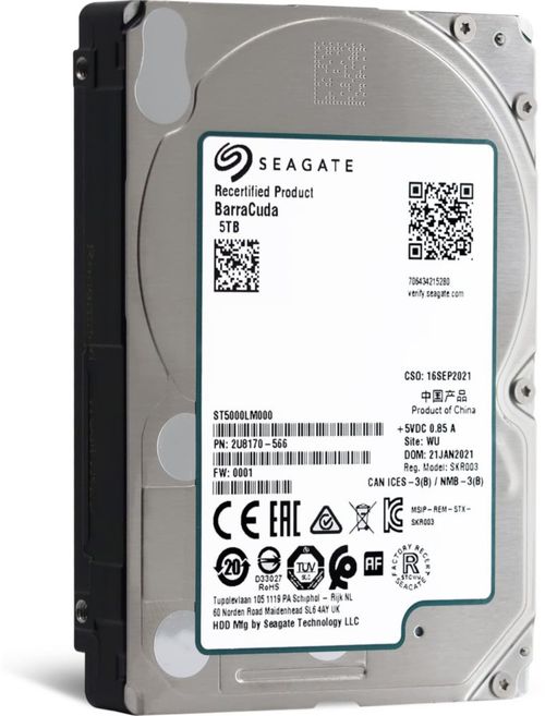 Disco duro interno Seagate BarraCuda 5 TB SATA 6 Gb/s 2.5"