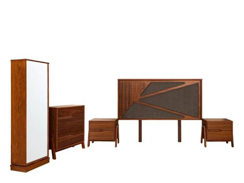 Recamara KS 5 Piezas Zyra Nogal Kessa Muebles