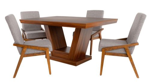 Antecomedor 4 sillas Liverpool + Paris lisas Parota Kessa Muebles