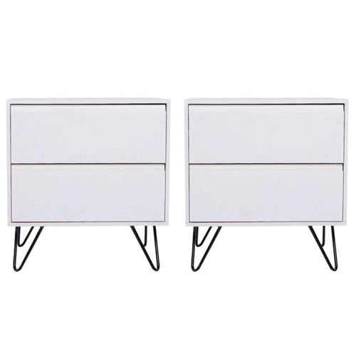 Set de 2 Buros Nixy Blanco y Negro Kessa Muebles