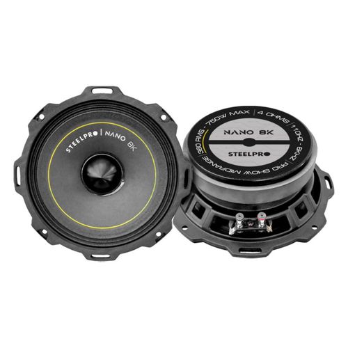 Par Bocinas Medio Rango Nano 8pulg Open Show Alto Steelpro