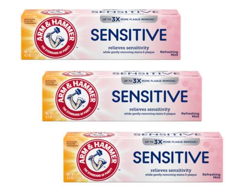 Pasta de dientes Arm & Hammer para dientes y encías sensibles 135 ml x3
