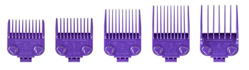 Juego de protectores Clipper Andis OG Master con doble imán paquete de 5 unidades color morado