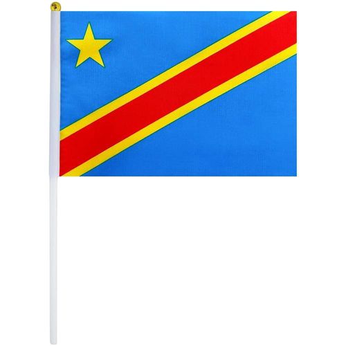 Mini Bandera Congoleña MXDHC-004 CDhandFlag Banderín Festividades