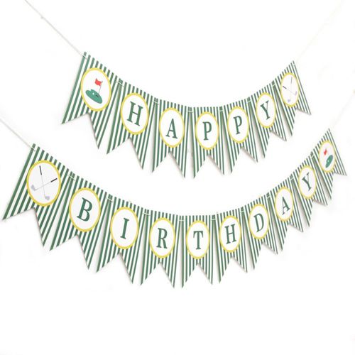 Banner de cumpleaños golf feliz cumpleaños hoyo en un primer año