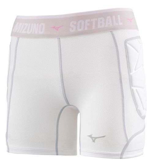 Pantalones cortos deslizantes para softbol Mizuno Runbird Shield acolchados para mujer
