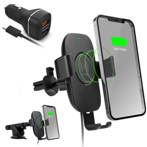 Soporte y cargador inalambrico hypergear 15w auto ajustable