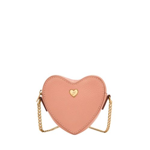 Tarjetero Wallet Fossil Logan con cremallera piel rosa etérea