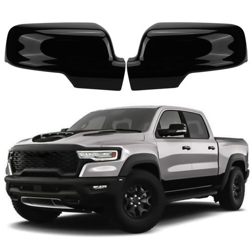 Cubiertas de espejo negras brillantes para Dodge Ram 1500 2019-2025