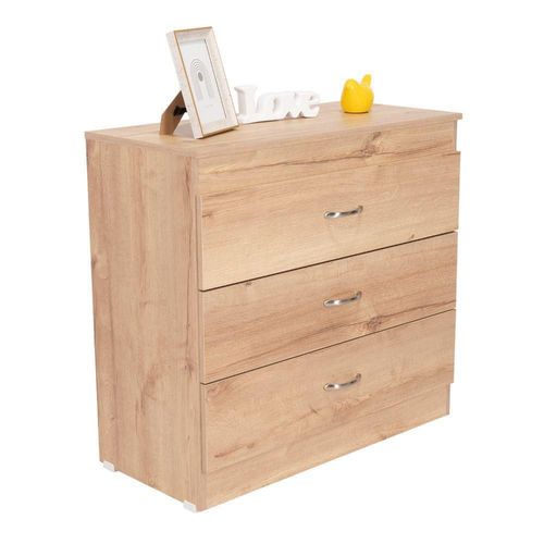 Cómoda Organizador Conor, Café Claro y Blanco