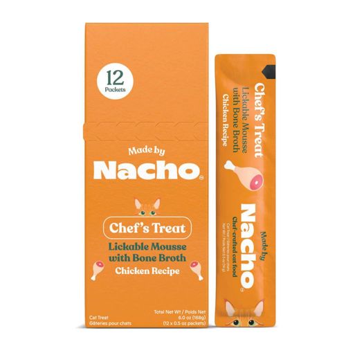 Golosinas para gatos Lickable hechas por Nacho Mousse Tubes 12 x 15 ml pollo