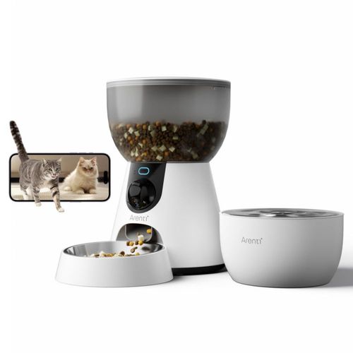 Comedero automático inteligente para gatos y fuente de agua ARENTI 4L
