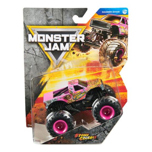 Trituradora de piedra Diecast Truck Monster Jam 2025 1:64 Danger Divas