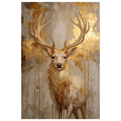 Cuadro Decorativo Animal 20x30cm Venado Ocre
