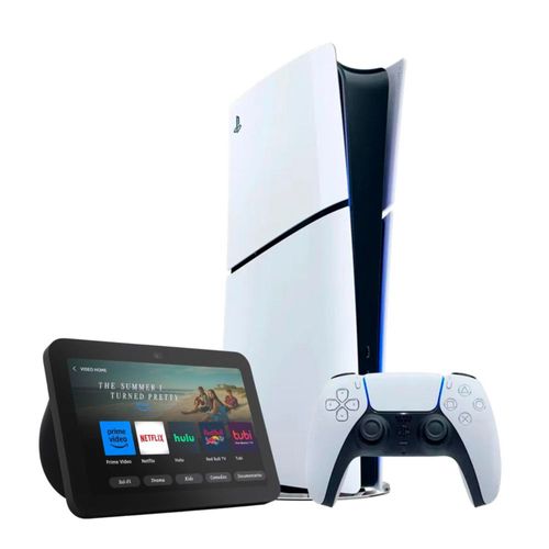 Combo Sony Playstation 5 Slim Edicion Digital 1TB + Amazon Echo Show 8 3ra Gen Negro
