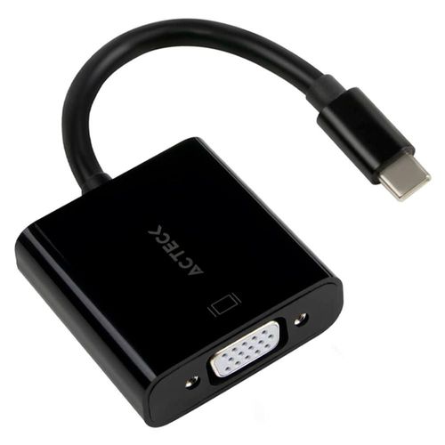 Adaptador acteck shift plus av415 usb tipo c a vga negro